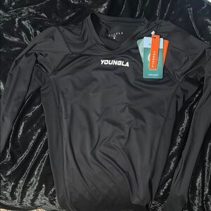 YoungLA Jet Black compression Performance Long Sleeve
